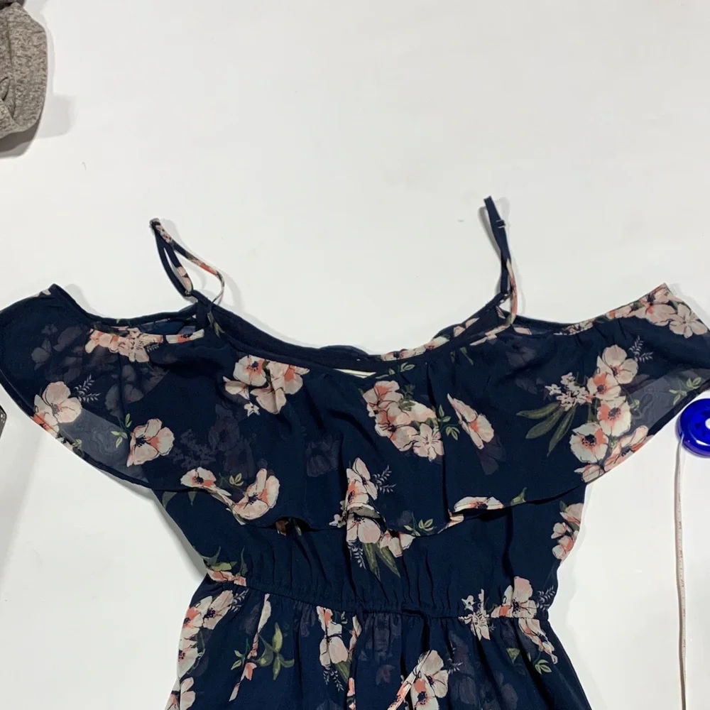 Abercrombie‎ & Fitch Maxi Dress Women’s Floral Navy Blue Dress Size M 2310